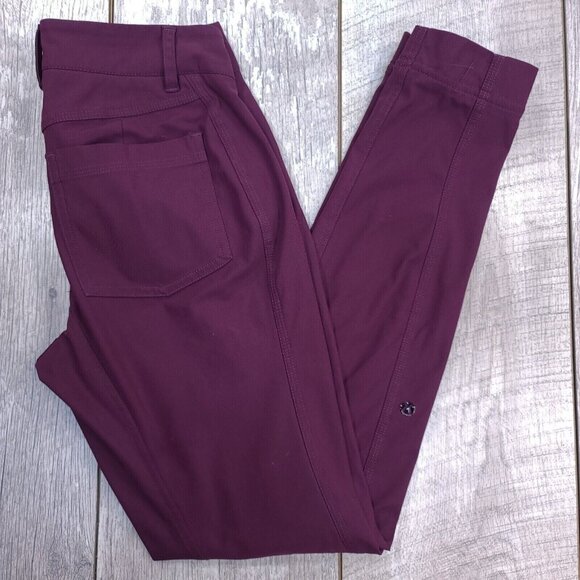 Lululemon Womens Urbanite Pants Size 4 Plum Purple Lightweight Commute Trouser - Picture 1 of 9